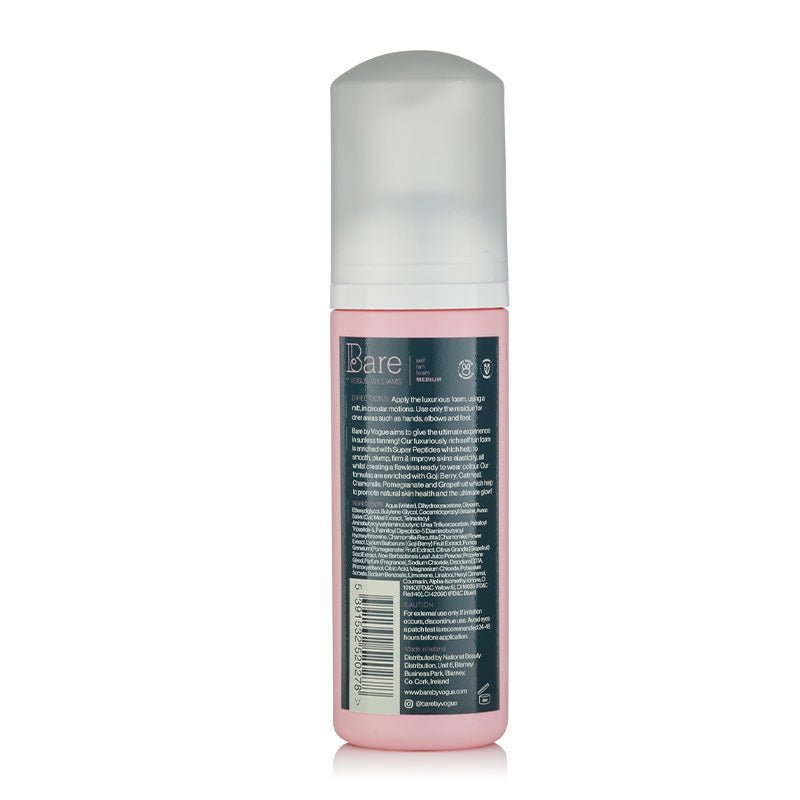 Bare by Vogue Self Tanning Foam - Natural Looking Sunless Tan for Face & Body - Perfect for Beach, Vacation & Special Occasions