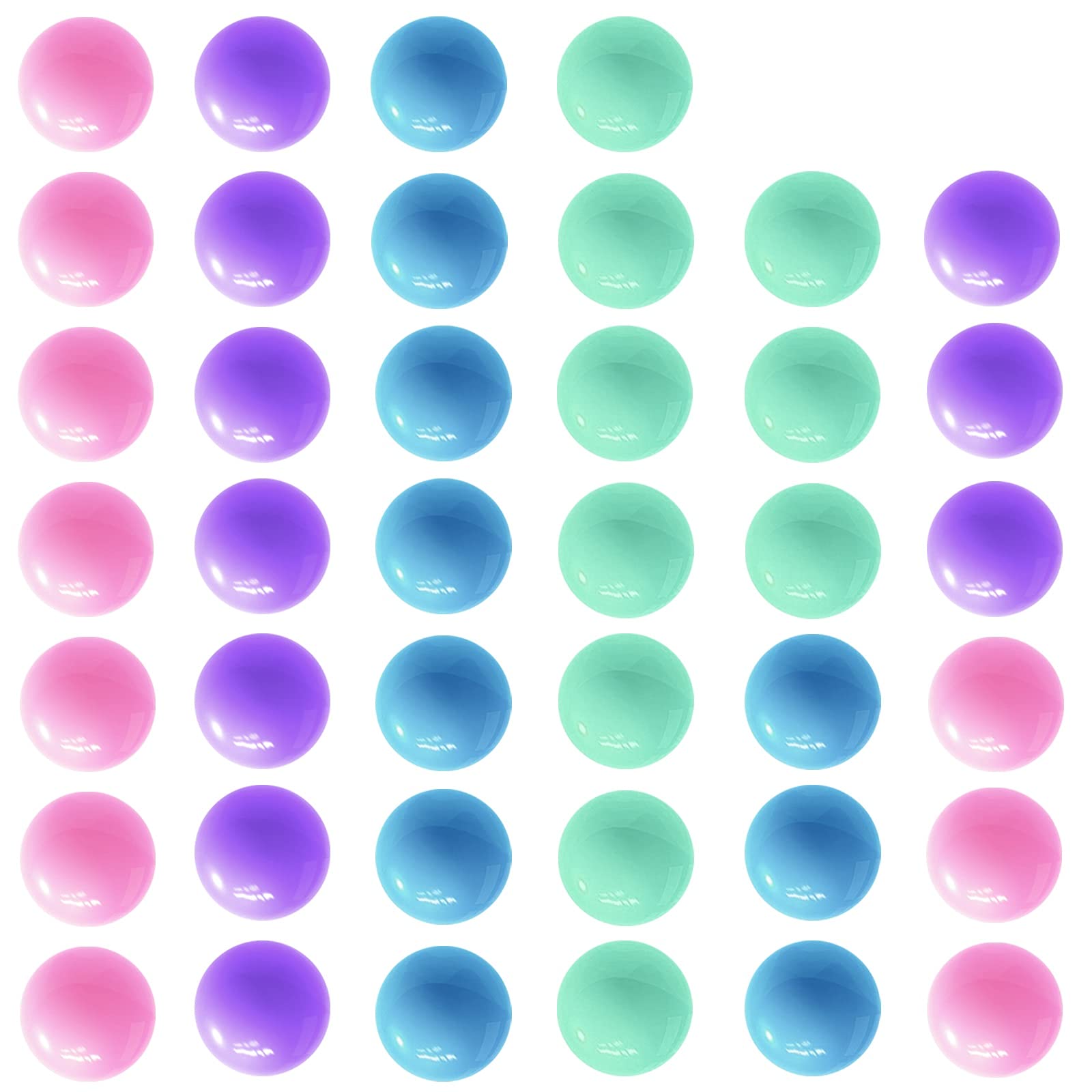 40Pcs Replacement Marble Balls for Hungry Hungry Hippos Game - Durable Glass Marbles for Board Games, Kids Toys & Family Game Night Accessories
