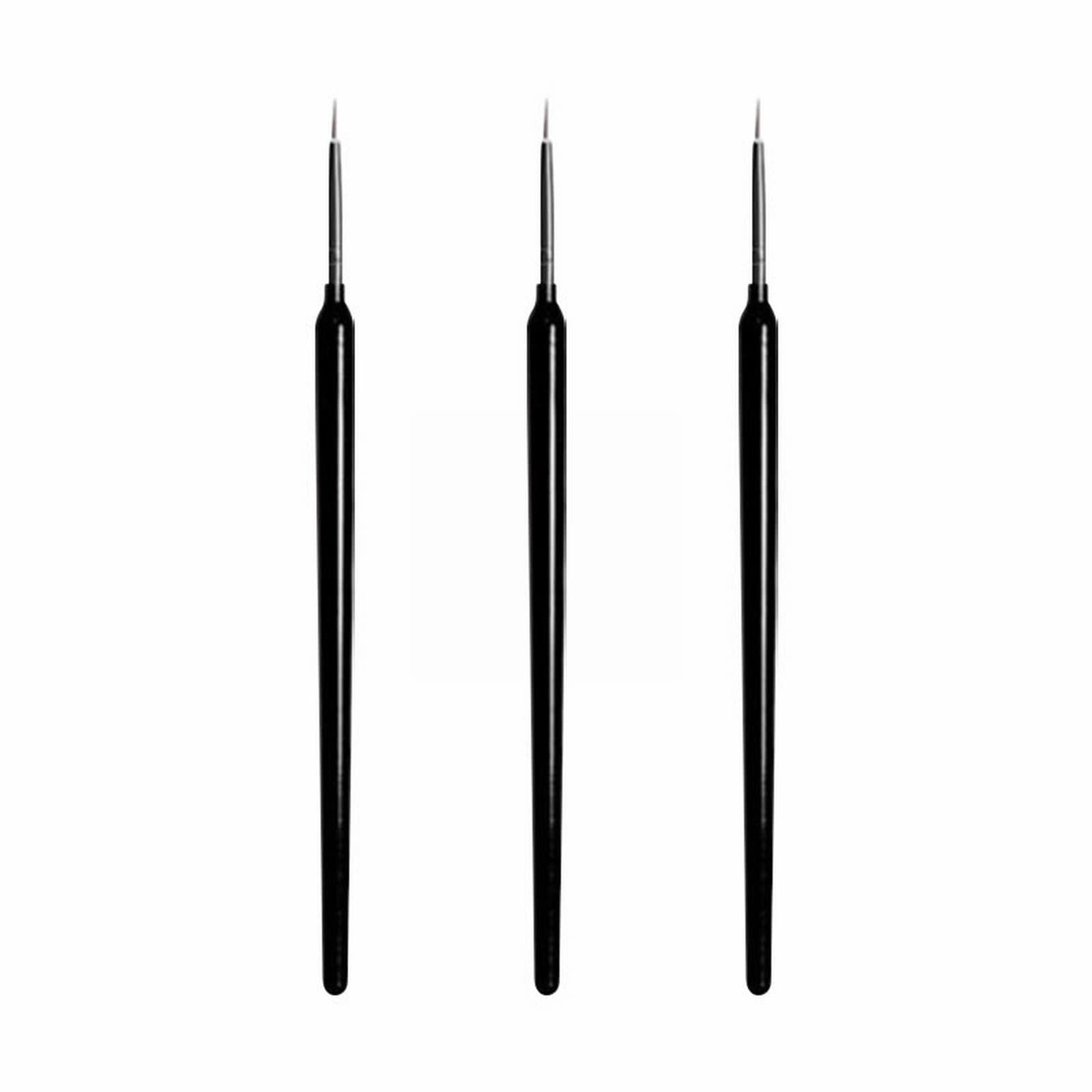 3-Piece Large Head Nail Art Pen Set with Pull Wire Hook - Professional Coffee Bar Flower Design Pens for Nail Enhancement, Nail Tape Strips & Creative Nail Art - Perfect for Salon, Home Manicure & DIY Nail Designs