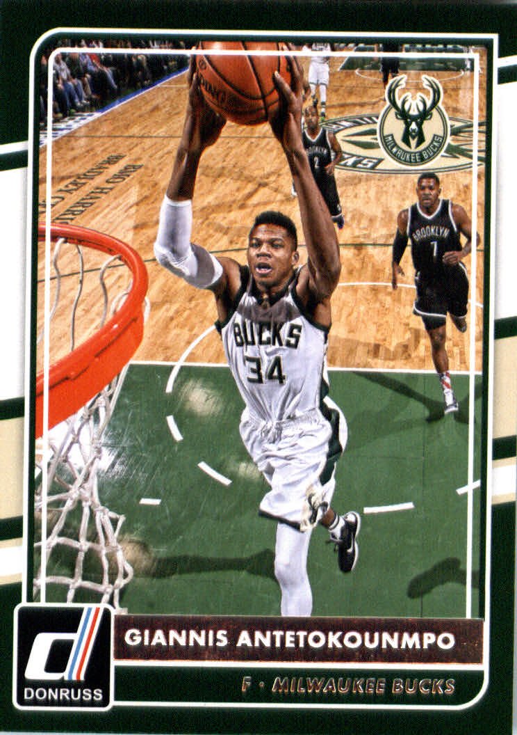 2015-16 Donruss #176 Giannis Antetokounmpo Milwaukee Bucks Basketball Card - Rare NBA Collectible for Sports Fans & Card Collectors - Perfect for Display, Investment, or Gifting