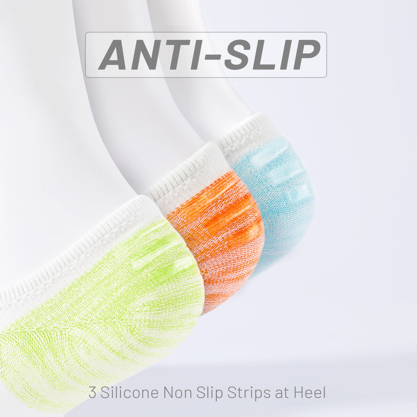 IDEGG No Show Socks for Women & Men - Low Cut Invisible Liner Socks with Anti-Slip Grip for Running, Athletic & Casual Wear - Perfect for Sneakers, Loafers and Boat Shoes