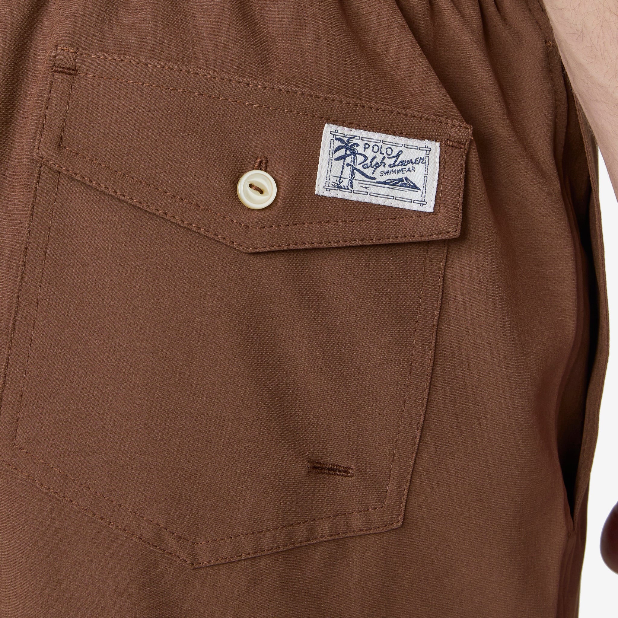 5.75 Inch Classic Swim Trunks for Men - Quick Dry, Comfortable Chestnut Brown Swim Shorts - Perfect for Beach, Pool, and Vacation Travel