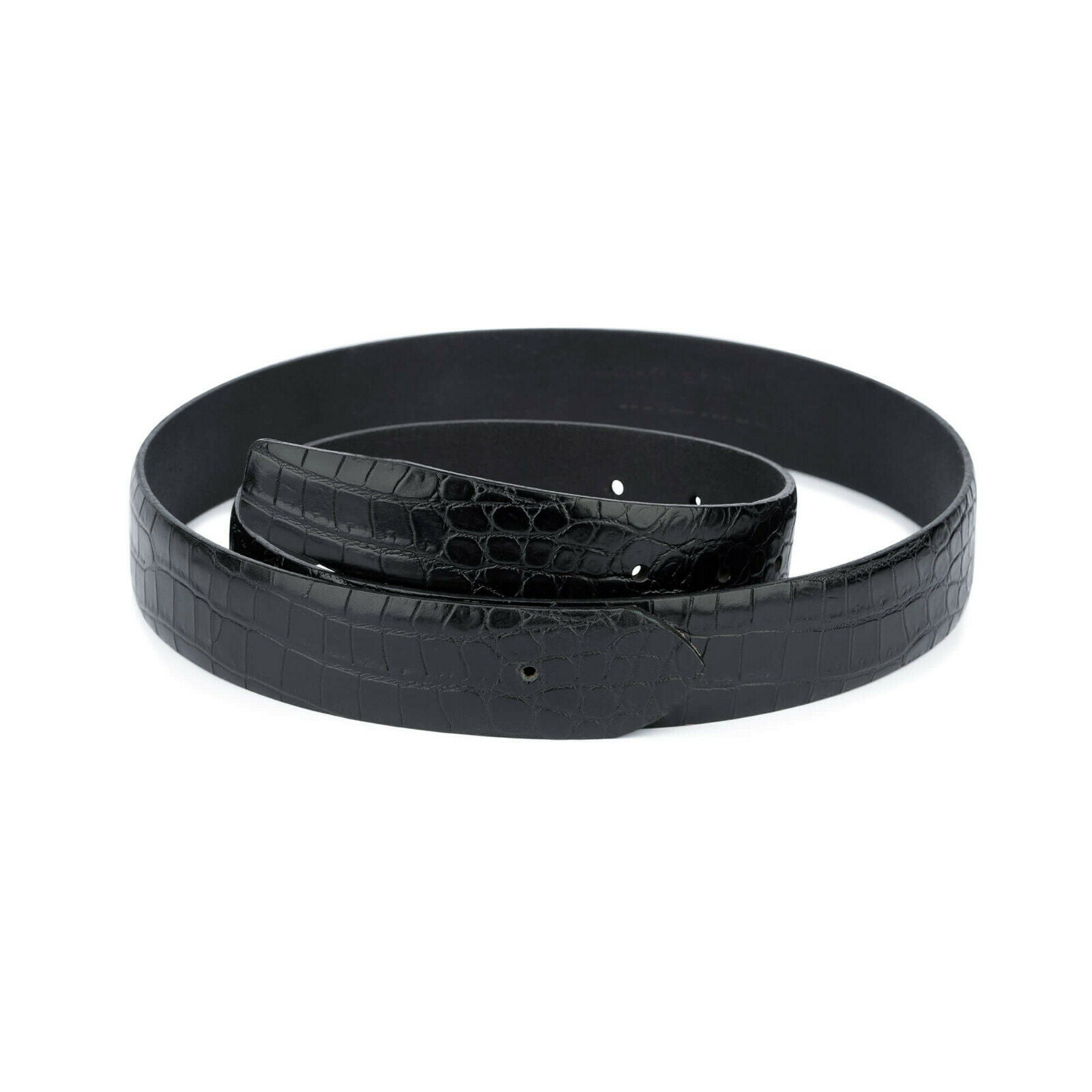 Men's Crocodile Embossed Leather Belt Strap for Louis Vuitton 35mm Buckles - Replacement Band for Dress Pants, Jeans & Formal Wear