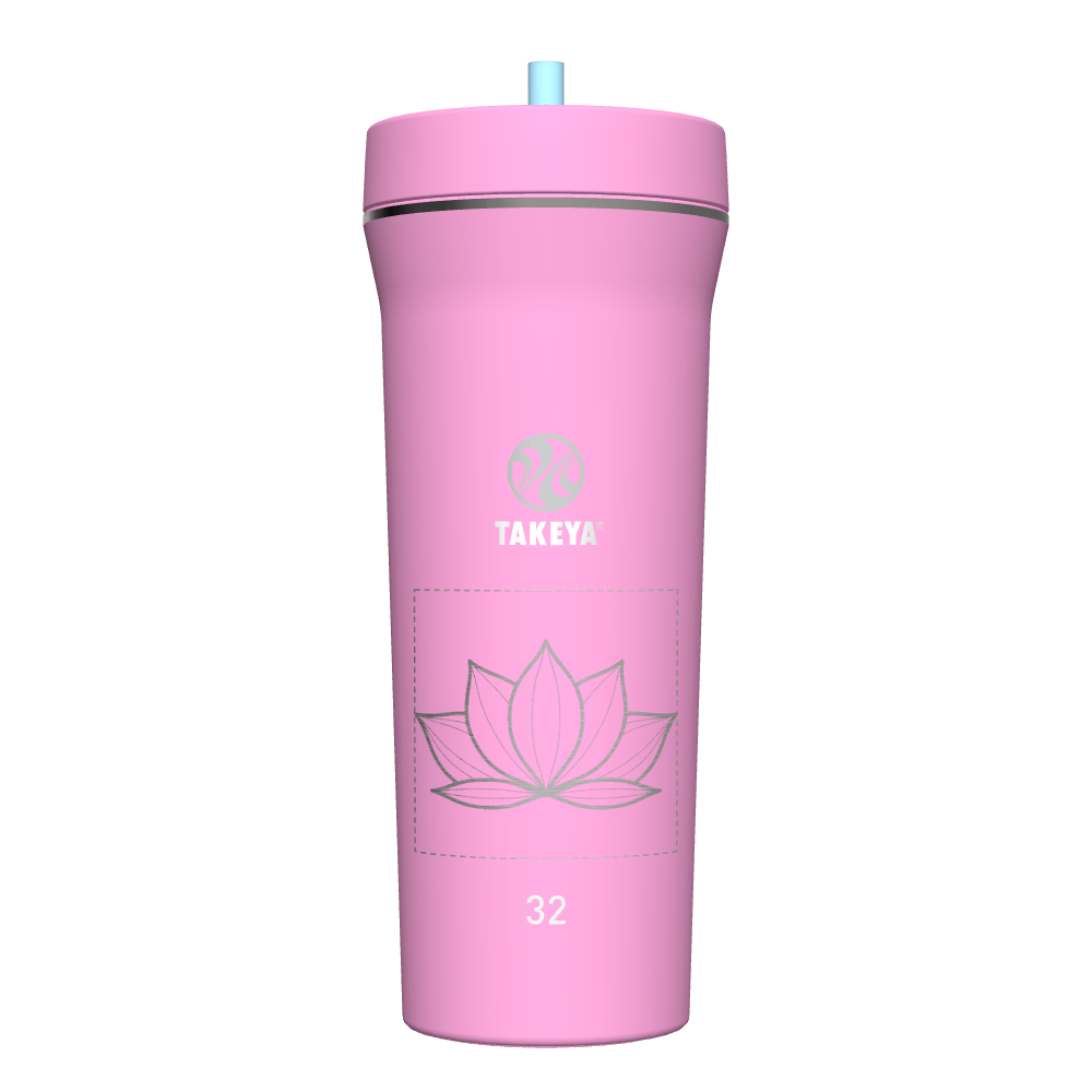 32 oz Customized Straw Tumbler with Lid - Insulated Stainless Steel Water Bottle for Hot & Cold Drinks - Perfect for Gym, Office, Travel & Outdoor Activities