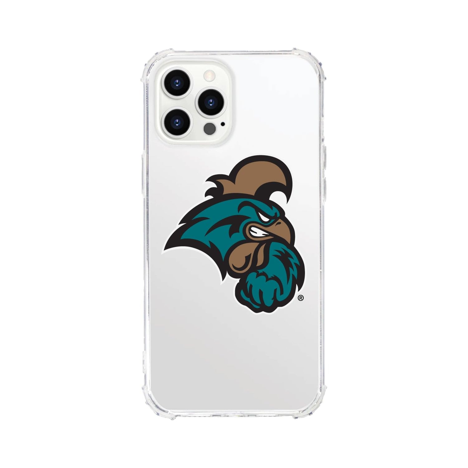 OTM Essentials Rugged Phone Case for iPhone 13 Pro - Classic White with Tough Edge Protection | Coastal Carolina University CCU Themed | Perfect for Campus Life, Outdoor Activities & Daily Use