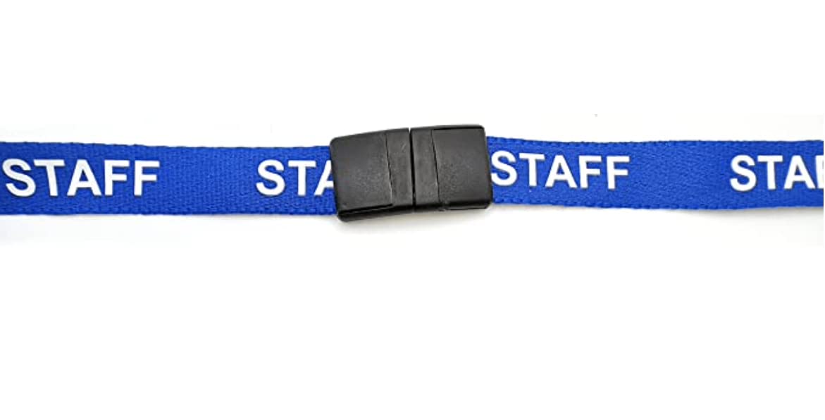 Staff ID Card Holder Lanyard - 50 Pack for Office Security & Events