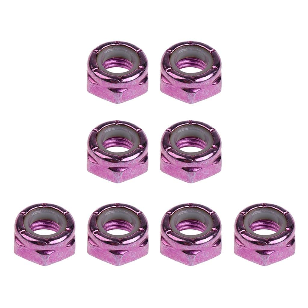 LEIPUPA 8pcs Skateboard Truck Axle Nuts & Mounting Screws Set - Durable Replacement Hardware for Skateboard Maintenance & Repair - Perfect for DIY Skateboard Upgrades & Longboard Accessories