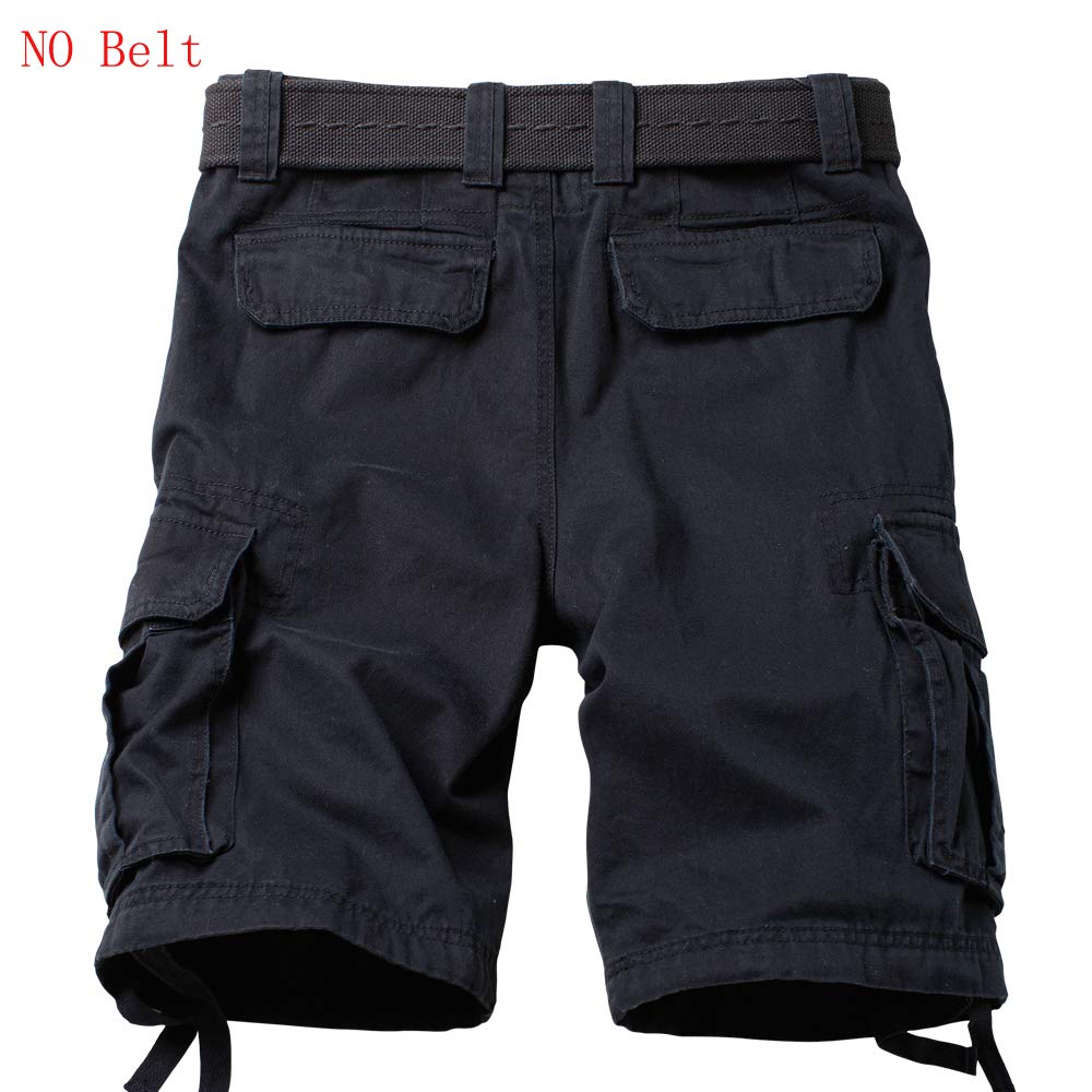AKARMY Men's Camo Cargo Shorts - Outdoor Tactical Shorts with Multiple Pockets, Breathable Cotton Fabric, No Belt Needed - Perfect for Hiking, Camping & Casual Wear