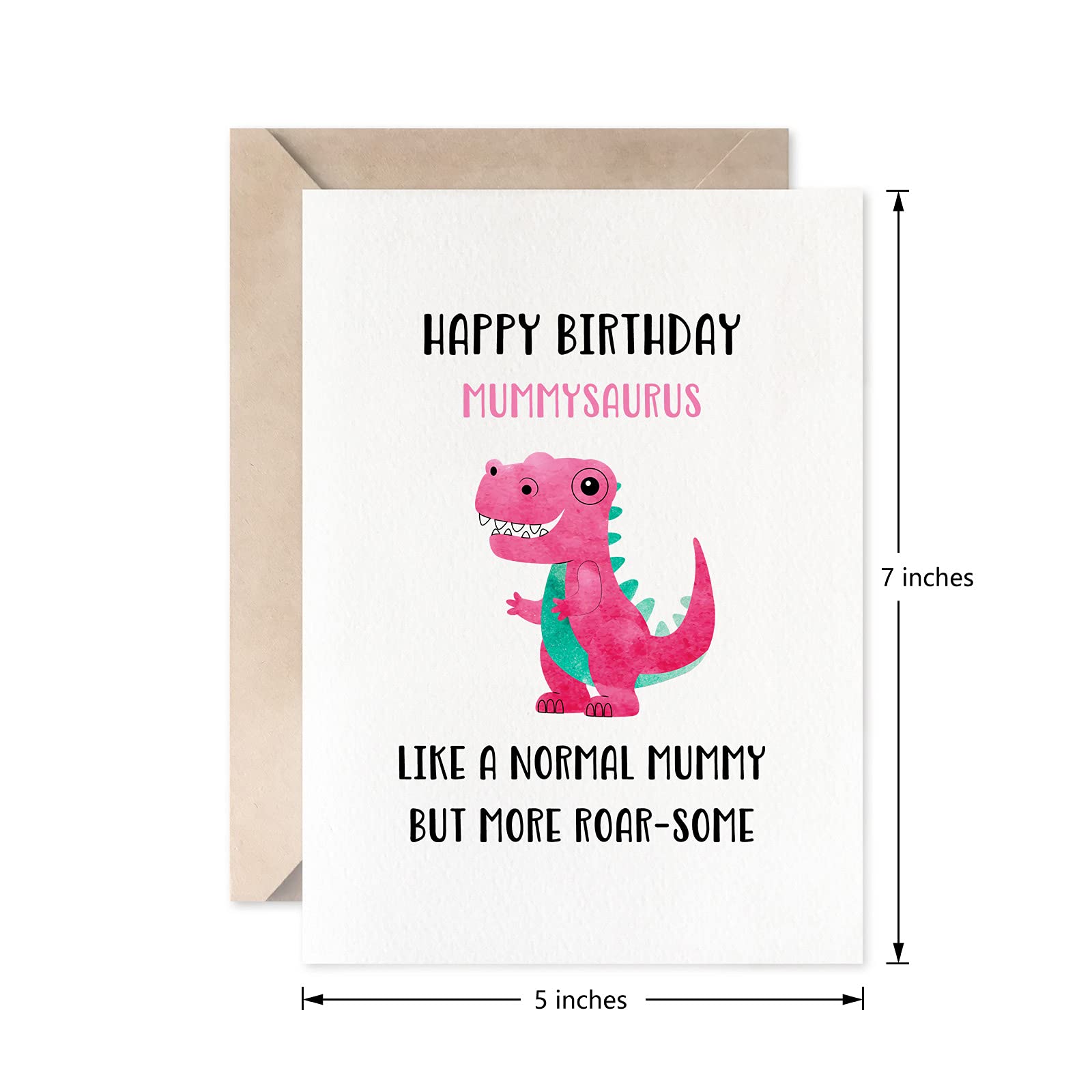 Dinosaur Birthday Card for Mom - Funny Mother's Day & Birthday Card with Cute Dino Design - Perfect Gift for Mom, Grandma, or Stepmom - Great for Mother's Day, Birthday Celebrations & Special Occasions