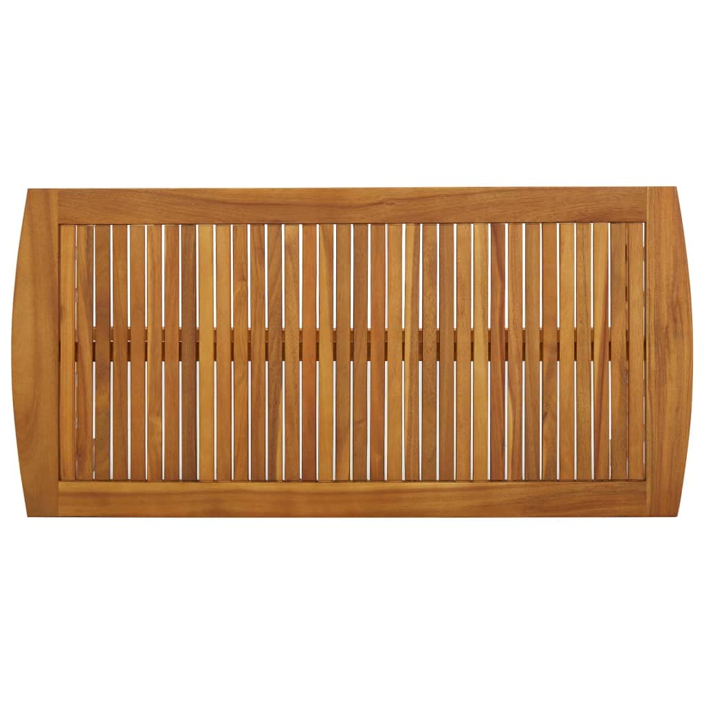 SKM 40.2x19.7x16.9 Inch Solid Acacia Wood Coffee Table - Modern Living Room Furniture for Home Decor & Small Spaces