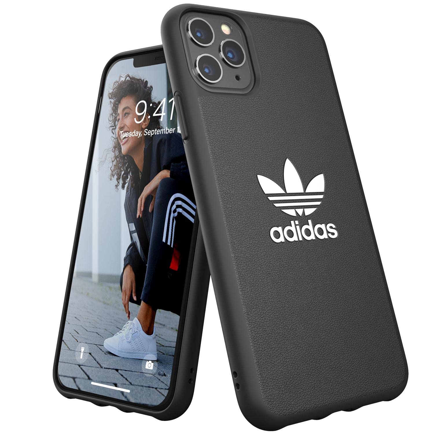 Adidas Originals iPhone 11 Pro Max Case - Slim Protective Snap-On Cover with Impact Resistance in Black/White | Perfect for Everyday Use, Sports & Travel Protection