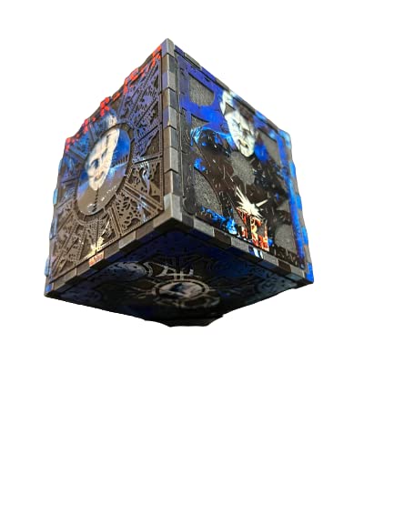 Hellraiser Puzzle Box - Laser Cut Wooden Brain Teaser Cube with Display Stand - Perfect for Collectors, Horror Fans & Puzzle Enthusiasts