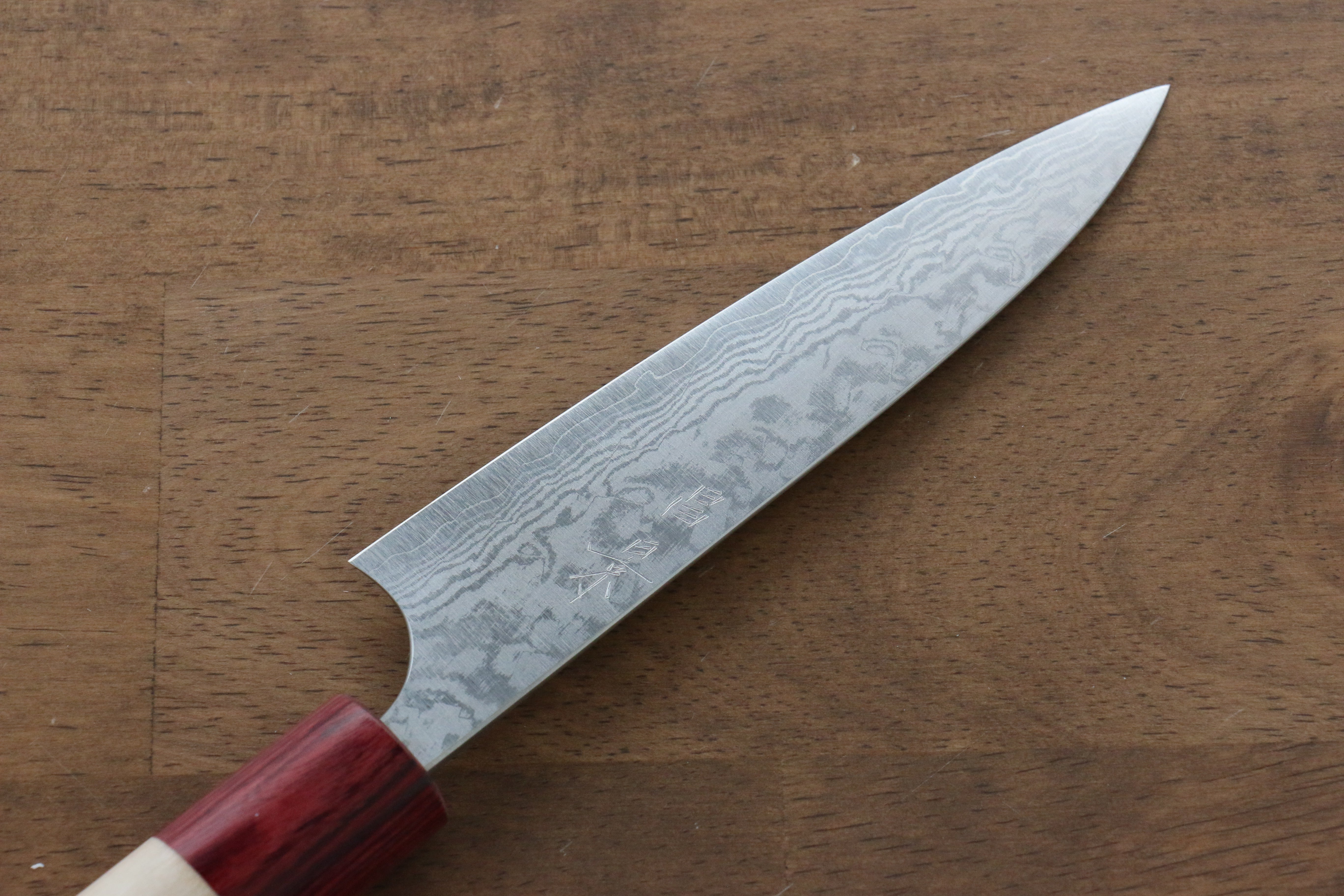Masakage Kiri VG10 Damascus 120mm Petty Knife - Japanese Utility Kitchen Knife with Magnolia Wood Handle - Perfect for Slicing, Peeling & Precision Cutting Fruits, Vegetables & Boneless Meat