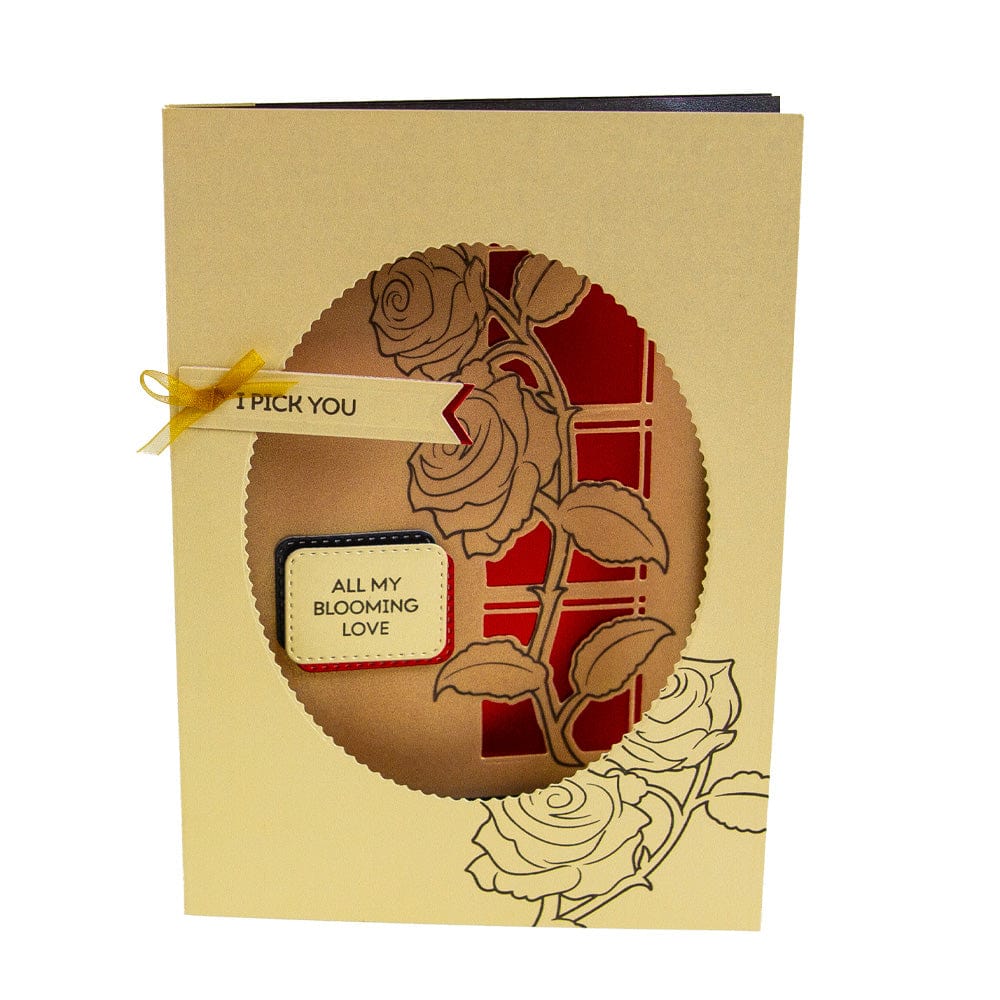 Floral Finestra Die Set 5745e - Scrapbooking & Card Making Craft Supplies for DIY Greeting Cards, Invitations, and Paper Crafts