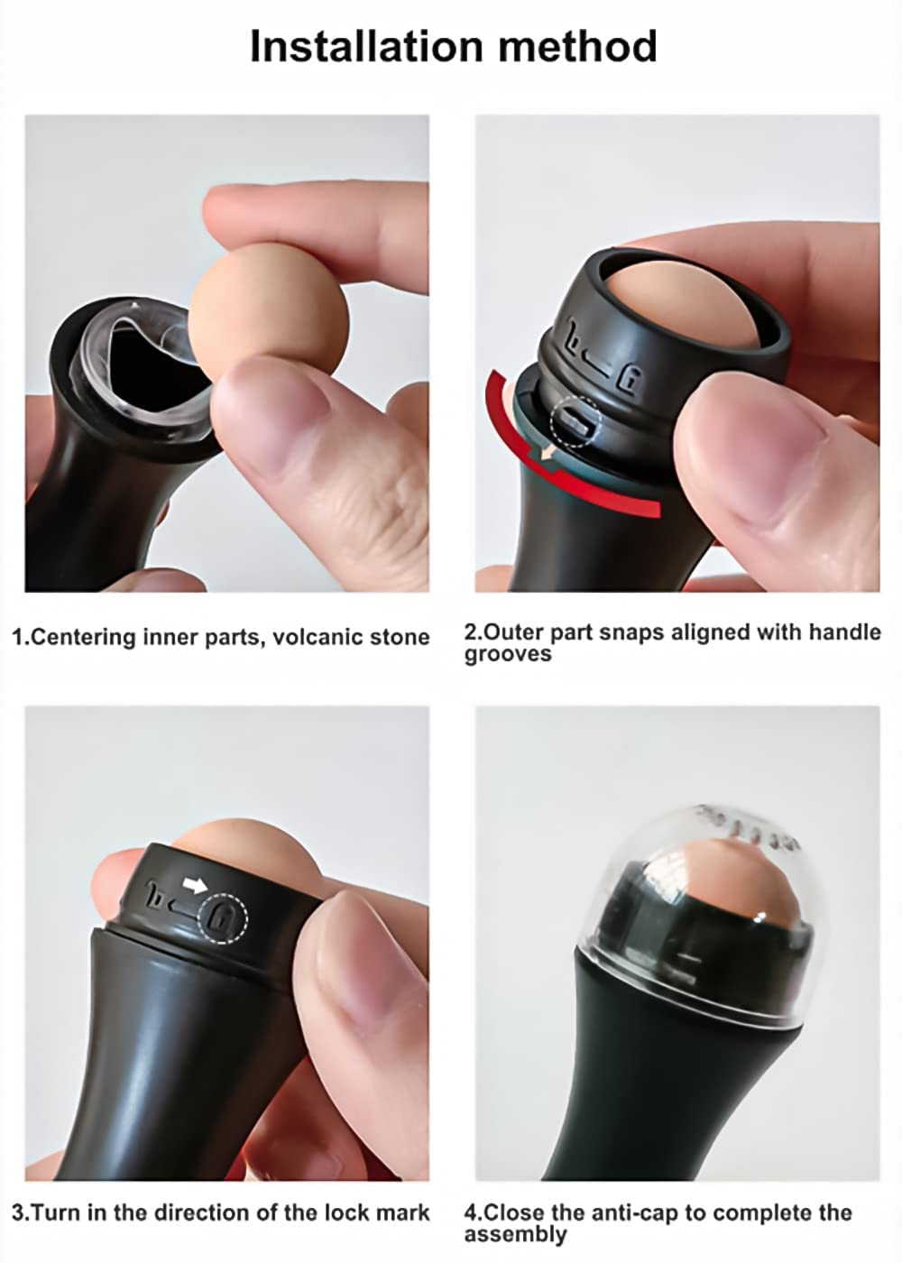 Florisca Oil-Absorbing Volcanic Stone Face Roller - Reusable Facial Skincare Tool for Oily Skin, Pore Minimizer & Shine Control | Perfect for On-the-Go Touch-Ups, Gym, and Daily Makeup Routine