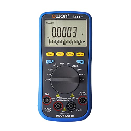 B41T+ 4 1/2 BT Digital Multimeter - True RMS Portable Multi Tester for DC/AC Voltage, Current, Resistance & Continuity Measurement | Ideal for Electricians, DIY Home Repairs & Automotive Diagnostics