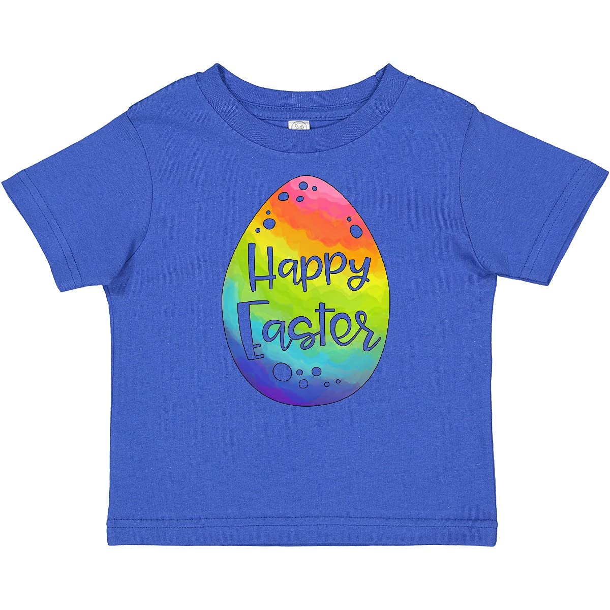 Inktastic Happy Easter Rainbow Easter Egg Baby T-Shirt - Cute Easter Outfit for Toddlers & Infants - Perfect for Easter Egg Hunts, Family Photos & Spring Celebrations
