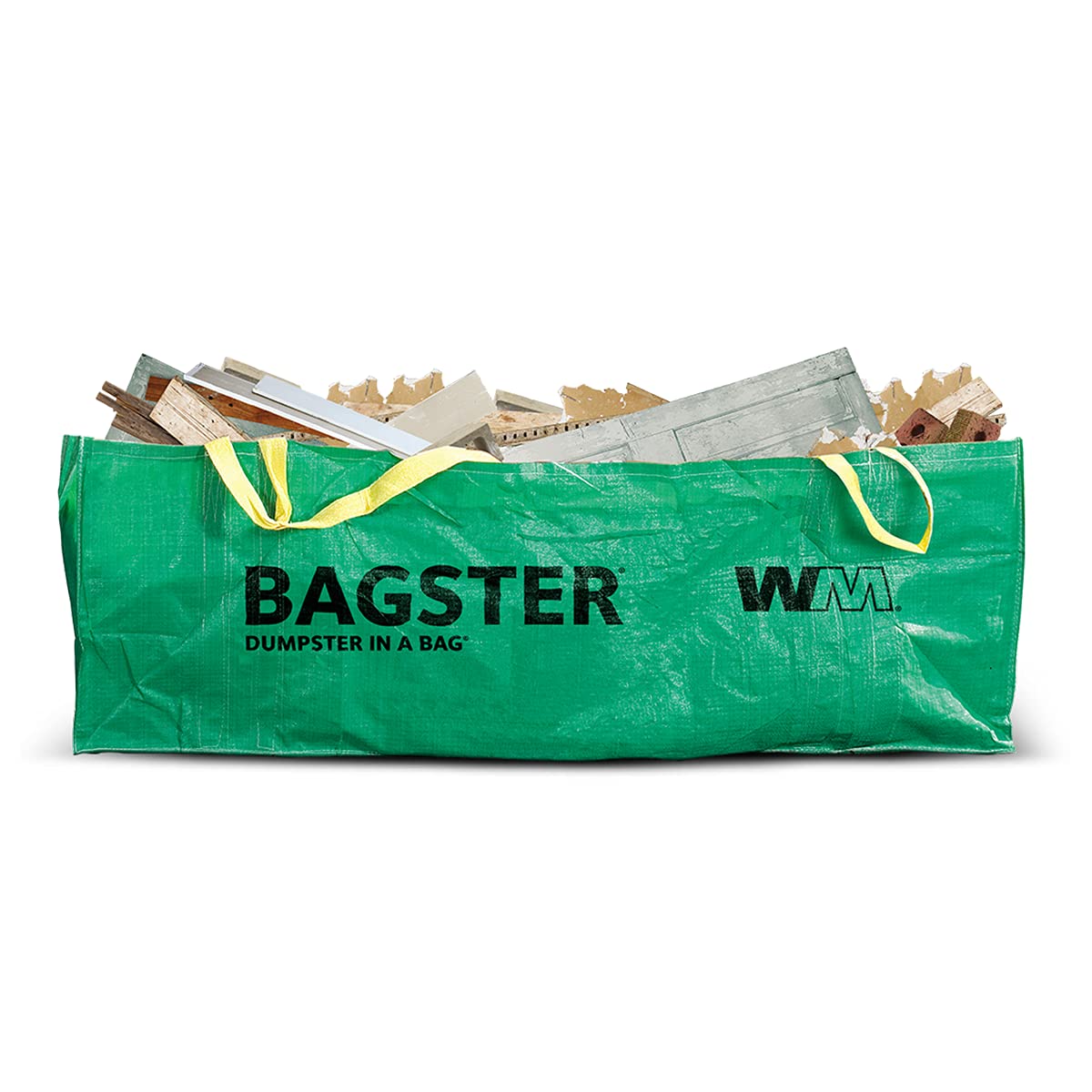 **BAGSTER 3 Cubic Yard Dumpster Bag – Heavy-Duty Waste Container Holds 3,300 lbs – Green – Perfect for Home Renovation, Yard Cleanup & Construction Debris Removal**