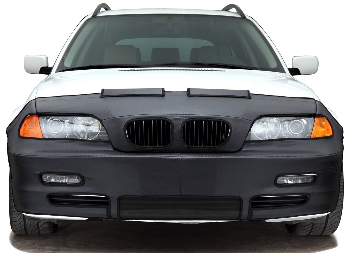 Colgan Custom Fit Original Front End Mask for Select Mercedes-Benz Models - Carbon Fiber (Black) | Car Protection for Road Trips & Daily Commute