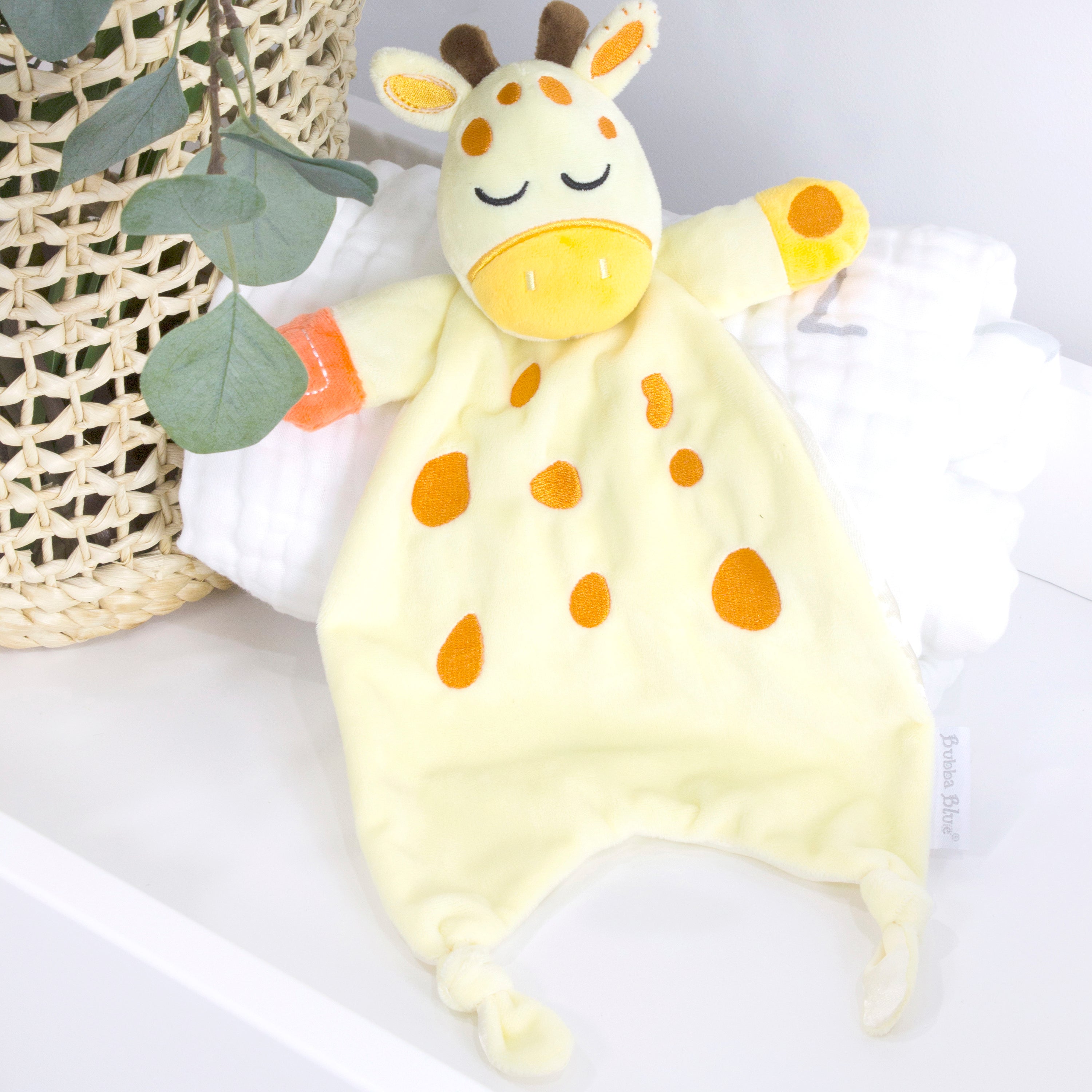 2-Pack Soft Plush Comforter Toys for Babies - Soothing Security Blanket for Sleep, Travel & Nursery Decor | Cute Stuffed Animal Lovey for Toddlers & Infants