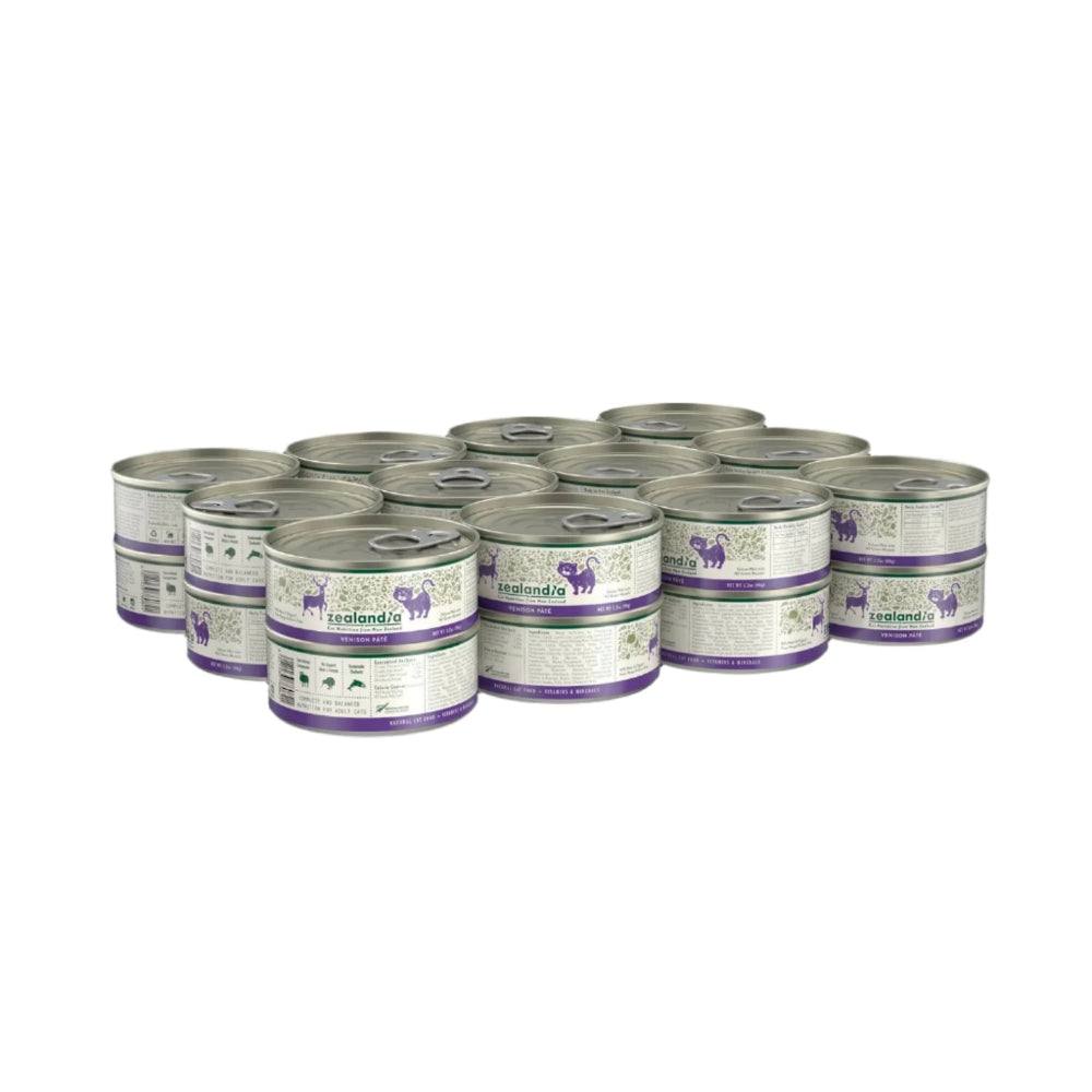 Premium Grain-Free Venison Pate Cat Food with Green Mussels - Complete & Balanced Diet for Adult Cats - Supports Digestion & Skin Health - Perfect for Picky Eaters & Sensitive Stomachs