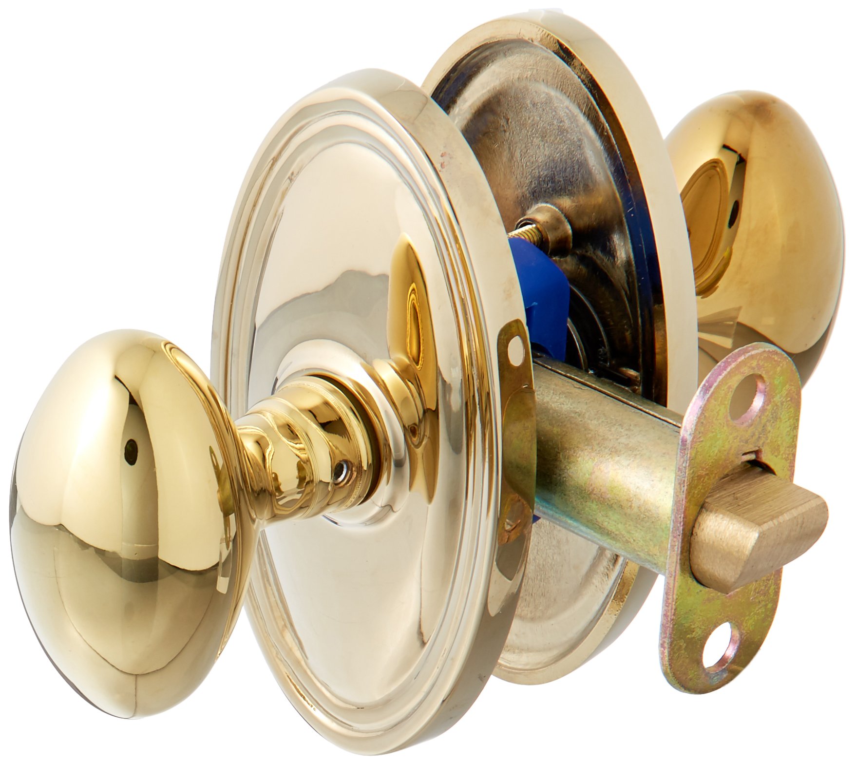Oval Rosette Set with Elliptical Brass Knobs - PVD Coated Decorative Door Hardware | Perfect for Vintage Home Interiors & Cabinet Door Upgrades
