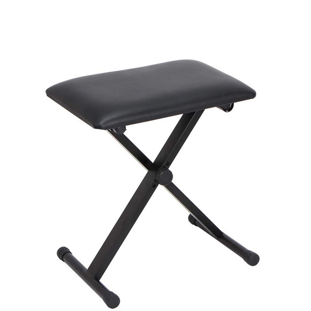 Adjustable X-Type Lift Stool for Piano, Guitar, Keyboard, Guzheng & Erhu - Foldable & Height-Adjustable Instrument Stool with Cover - Perfect for Home, Studio & Stage Performances