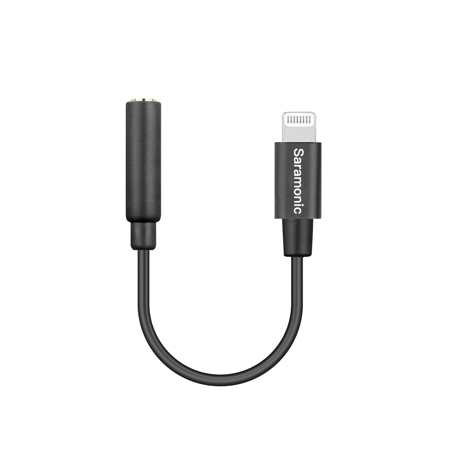 Saramonic SR-C2002 MFi Certified 3.5mm TRRS to Lightning Female Adapter Cable (6cm) - Compatible with iPhone, iPad, Smartphones & Tablets - Perfect for Car Audio, Home Theater & Mobile Recording