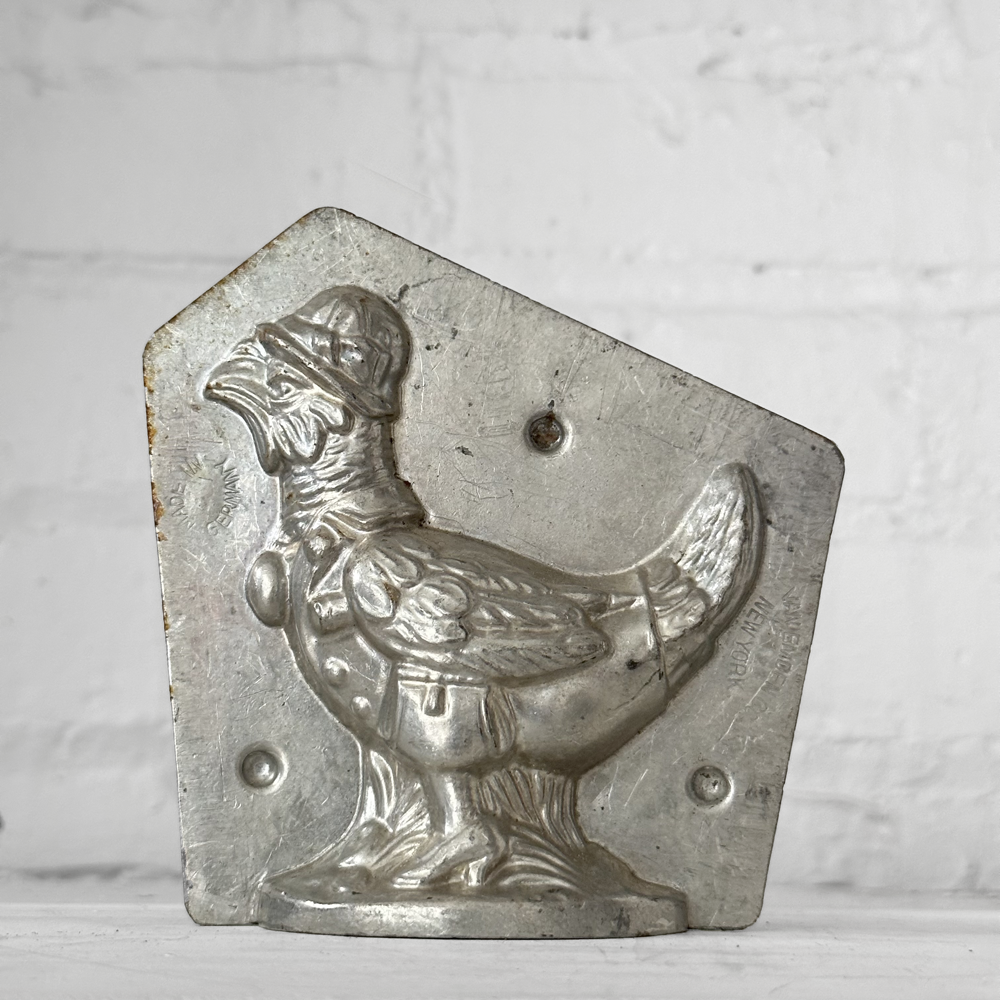 Vintage Chocolate Bird in Uniform Tin Mold - #06 Collectible Candy Making Mold for Baking, Decorating & DIY Crafts