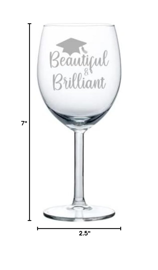 Elegant 10 oz Wine Glass Goblet - Perfect Graduation Gift for Her or Him - Ideal for Celebrations, Parties & Special Occasions