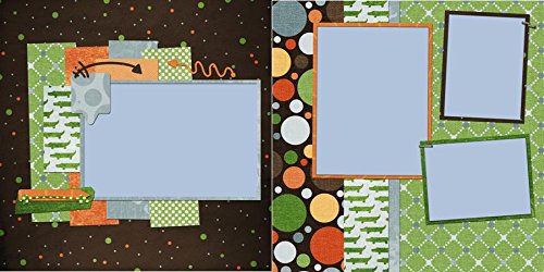 Boys Will Be Boys Scrapbook Kit - 5 Double Page Layouts for Memory Books, Baby Albums & DIY Crafts