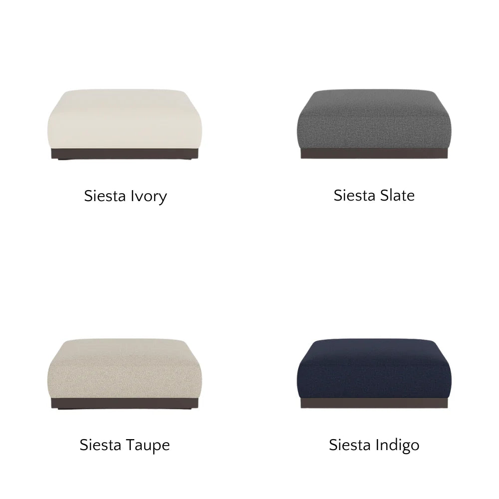 Amalfi Outdoor Ottoman - Waterproof & Weather-Resistant Patio Furniture with Storage - Perfect for Garden, Deck, Poolside, and Backyard Relaxation