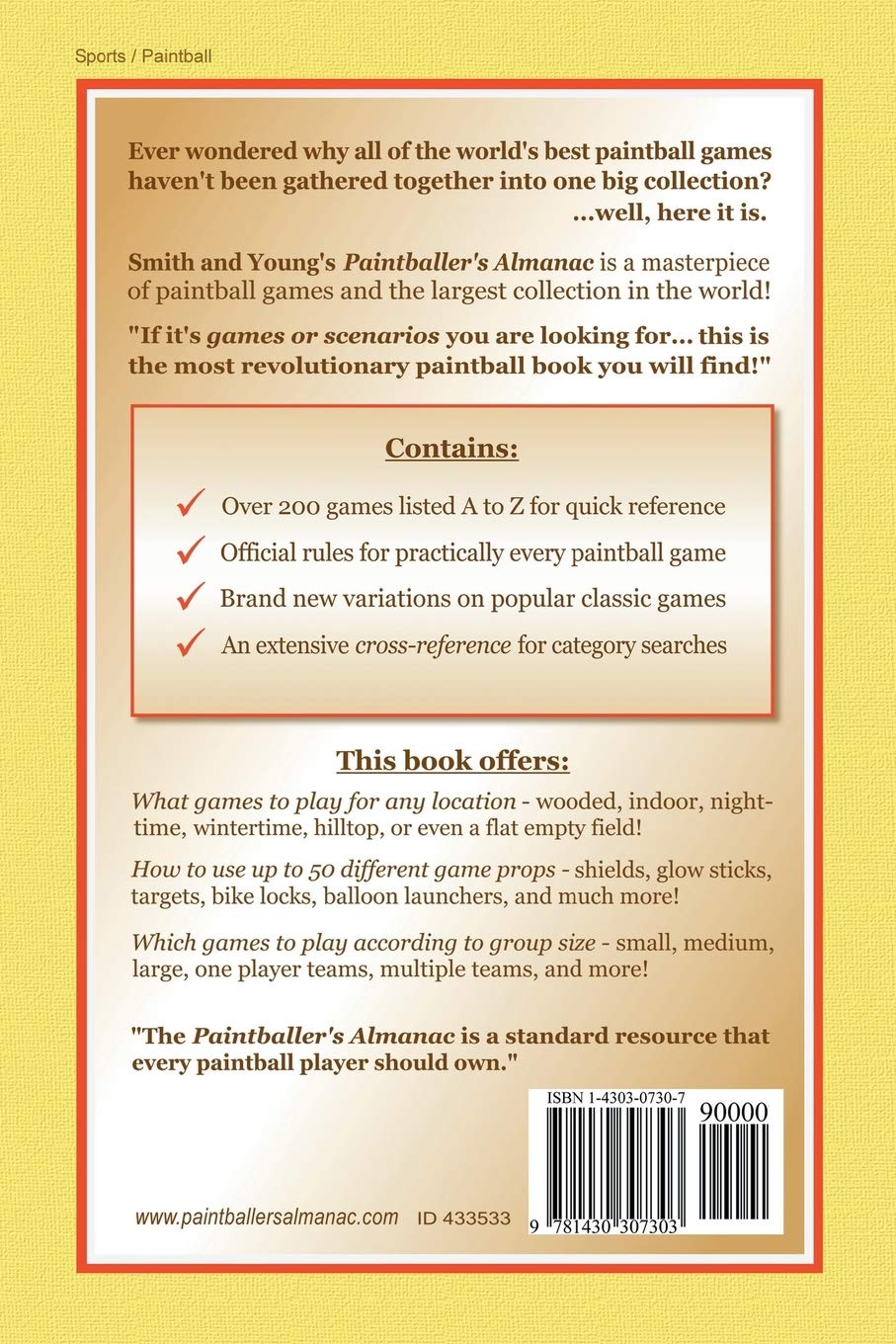 Paintballer's Almanac: 200 Best Paintball Games & Variants Worldwide - Vol.1 | Ultimate Guide for Paintball Enthusiasts & Tournament Players