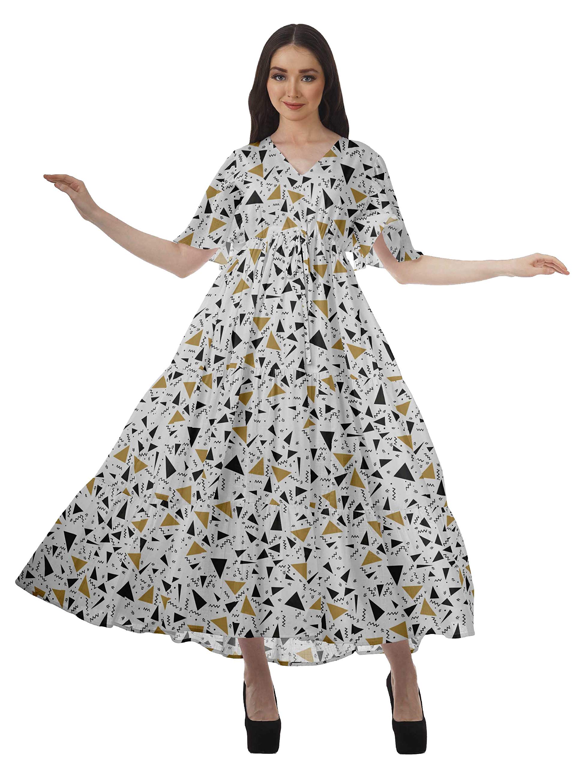 **Moomaya Women's Floral Printed Summer Dress - Short Sleeve Party & Casual Sundress - Perfect for Beach Vacations, Brunch Dates, and Outdoor Events**