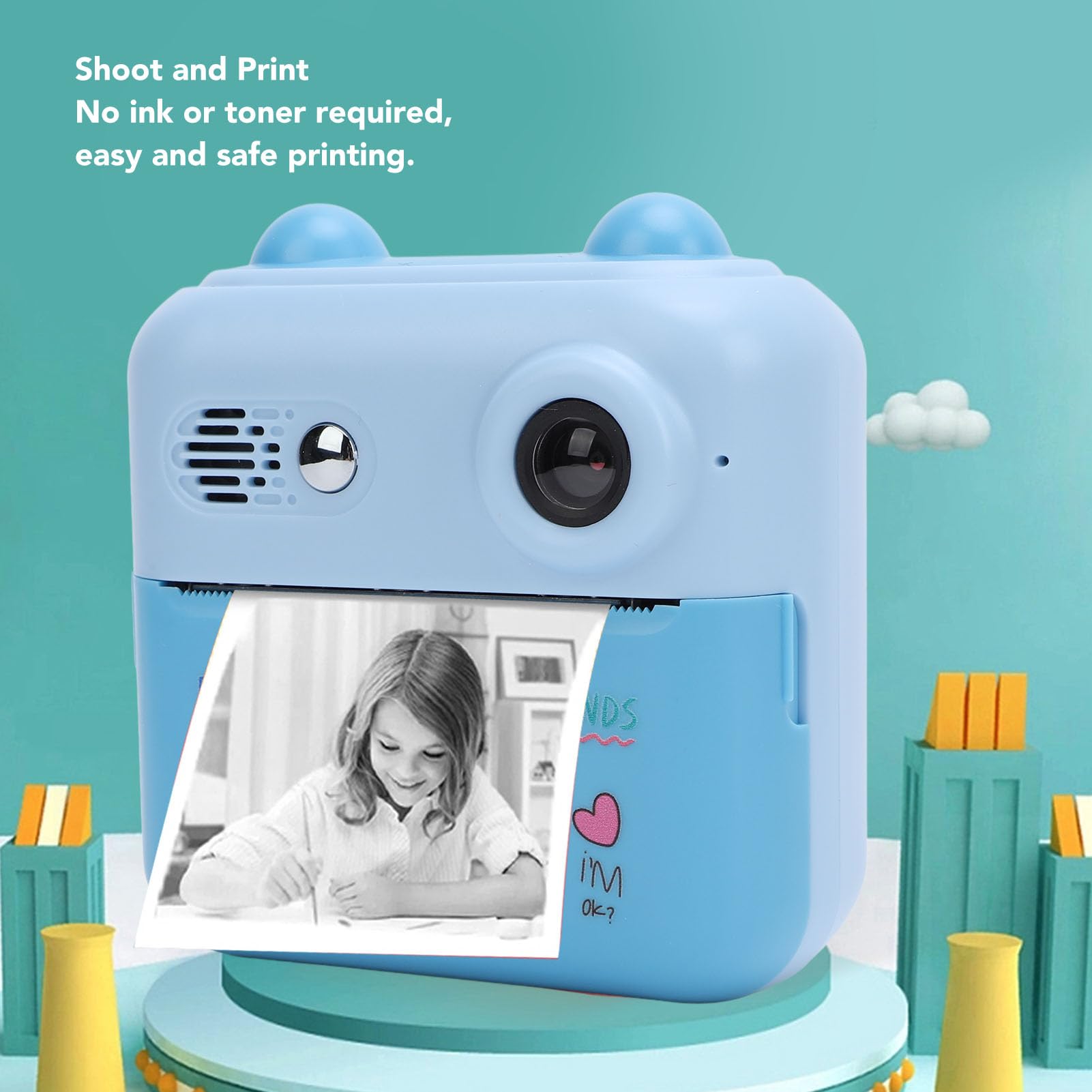 50MP Kids Instant Print Camera with 1080P HD Video, 16x Zoom & 2.4