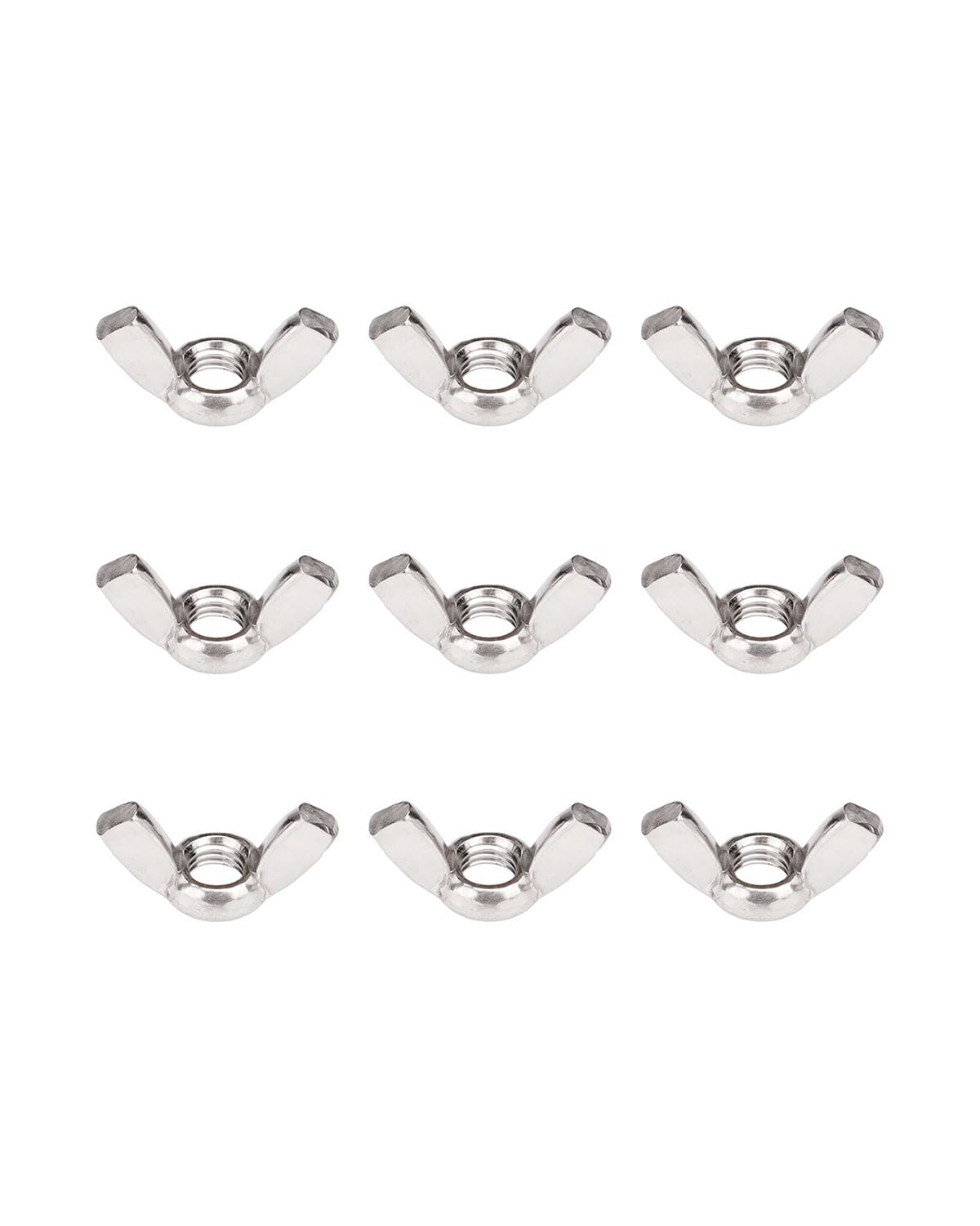 304 Stainless Steel M6 Wing Nuts - Pack of 10 | Durable Hardware for Home Maintenance, DIY Projects & Professional Engineering | Perfect for Plumbing, Furniture Assembly & Machinery Repair