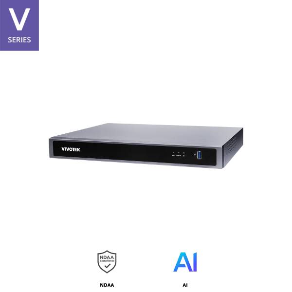 Vivotek ND9326P 8-Channel PoE Network Video Recorder (No HDD) - Home & Business Security Surveillance System for 24/7 Monitoring