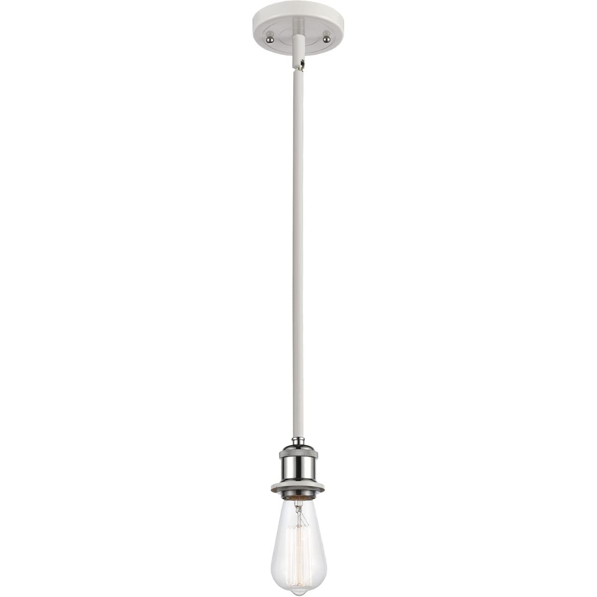 Innovations Lighting 516-1S-WPC-LED Modern LED Pendant Light - Single Bulb Fixture, White Finish - Ballston Collection - Perfect for Kitchen Island, Dining Room or Entryway Lighting