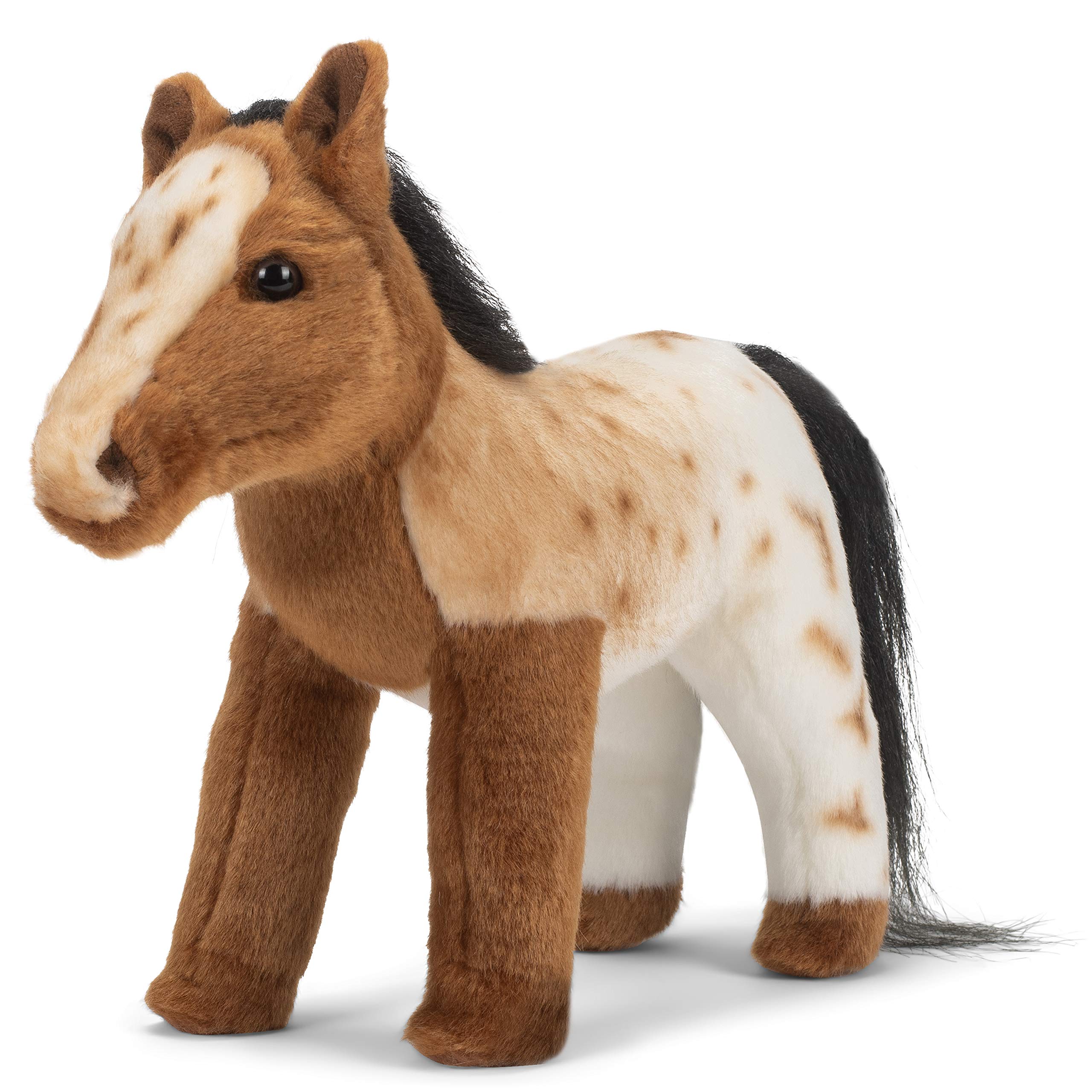 DEMDACO Appaloosa Horse Plush Toy - 10 Inch Soft Brown & White Stuffed Animal for Kids | Perfect for Cuddling, Gifts, and Nursery Decor