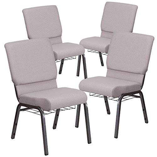 Gray Dot Fabric/Silver Vein Frame