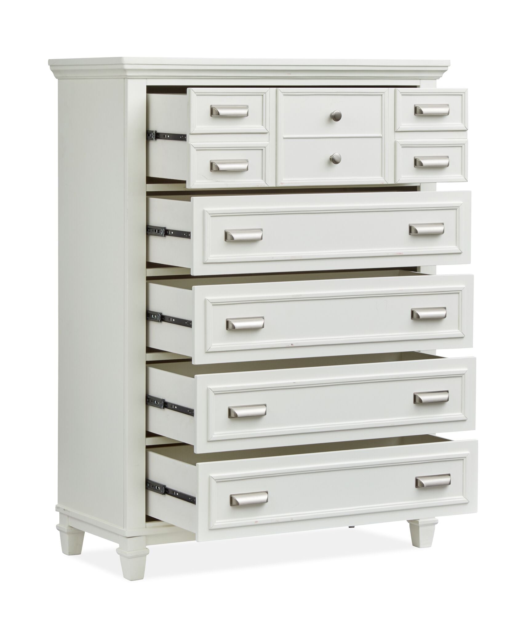 Charleston 5-Drawer Dresser - Dove White Finish for Bedroom Storage & Organization | Perfect for Bedroom, Nursery, or Closet