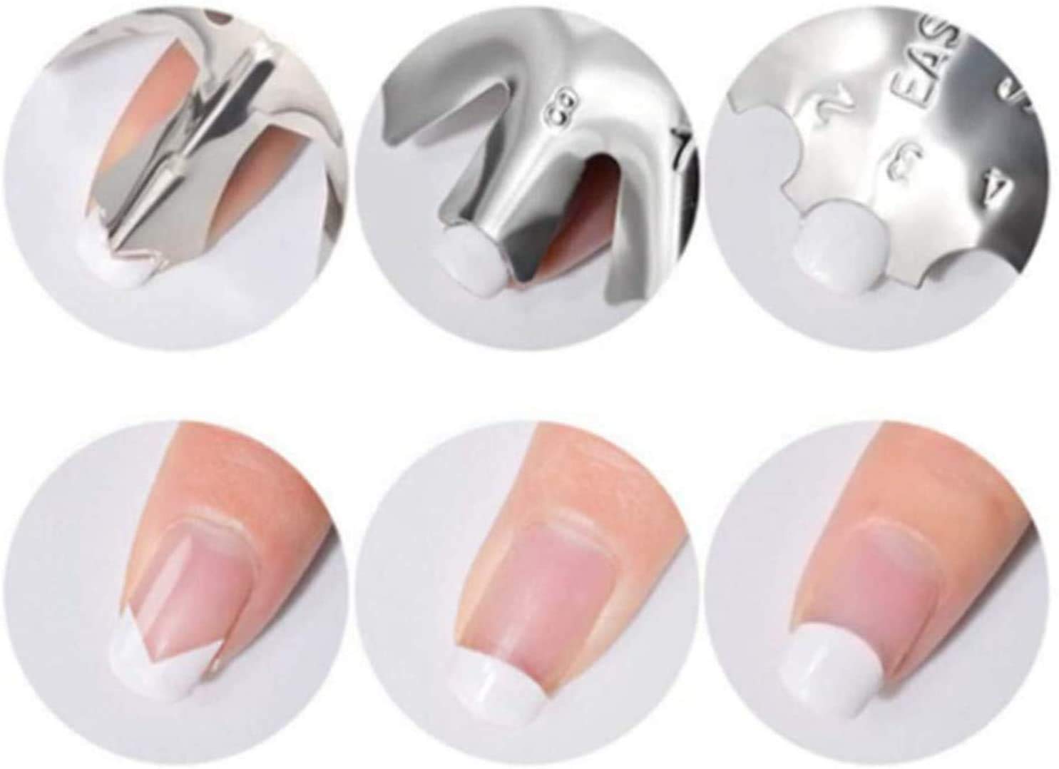 Professional Stainless Steel French Manicure Nail Cutter Plate - Acrylic Nail Art Tool Kit for Edge Trimming & Perfect Shaping (1pc, Dazzling) - Salon Quality DIY Nail Care at Home