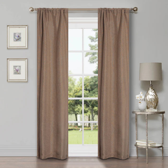 Blackout Curtains for Bedroom - 100% Linen Washable Room Darkening Curtains Set of 2 Panels - Perfect for Home Theater, Nursery & Light Sleepers