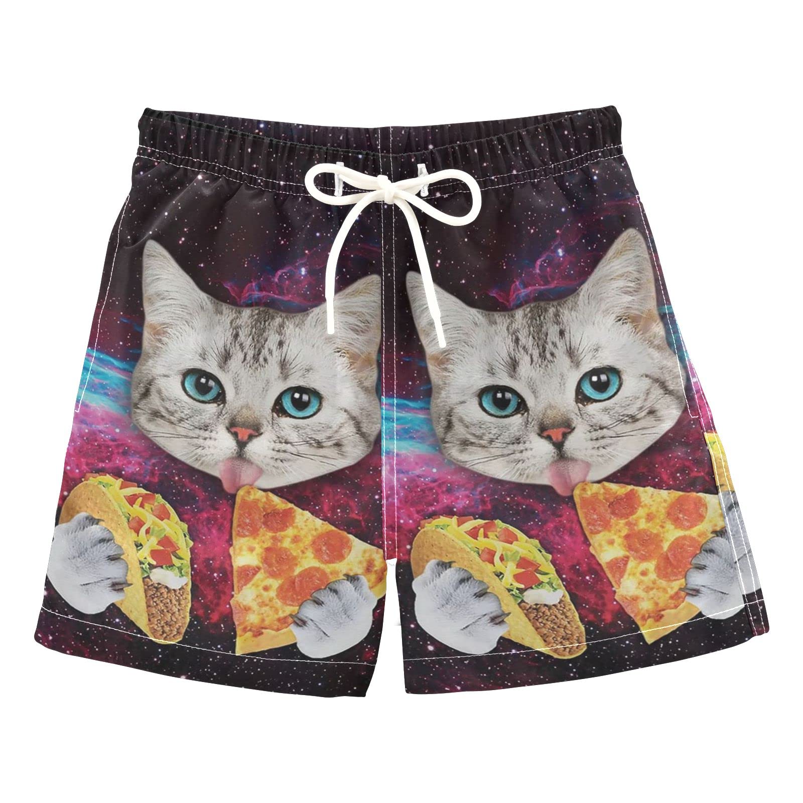 Boccsty Boys Swim Trunks for Toddler & Kids 2-14 Years - Quick Dry Swimwear with Drawstring, Summer Beach Board Shorts for Swimming, Pool, and Water Play