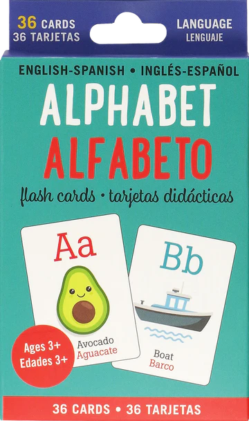 Alphabet Bilingual Flash Cards for Kids - English & Spanish Learning - Perfect for Homeschooling, Preschool & Classroom Education