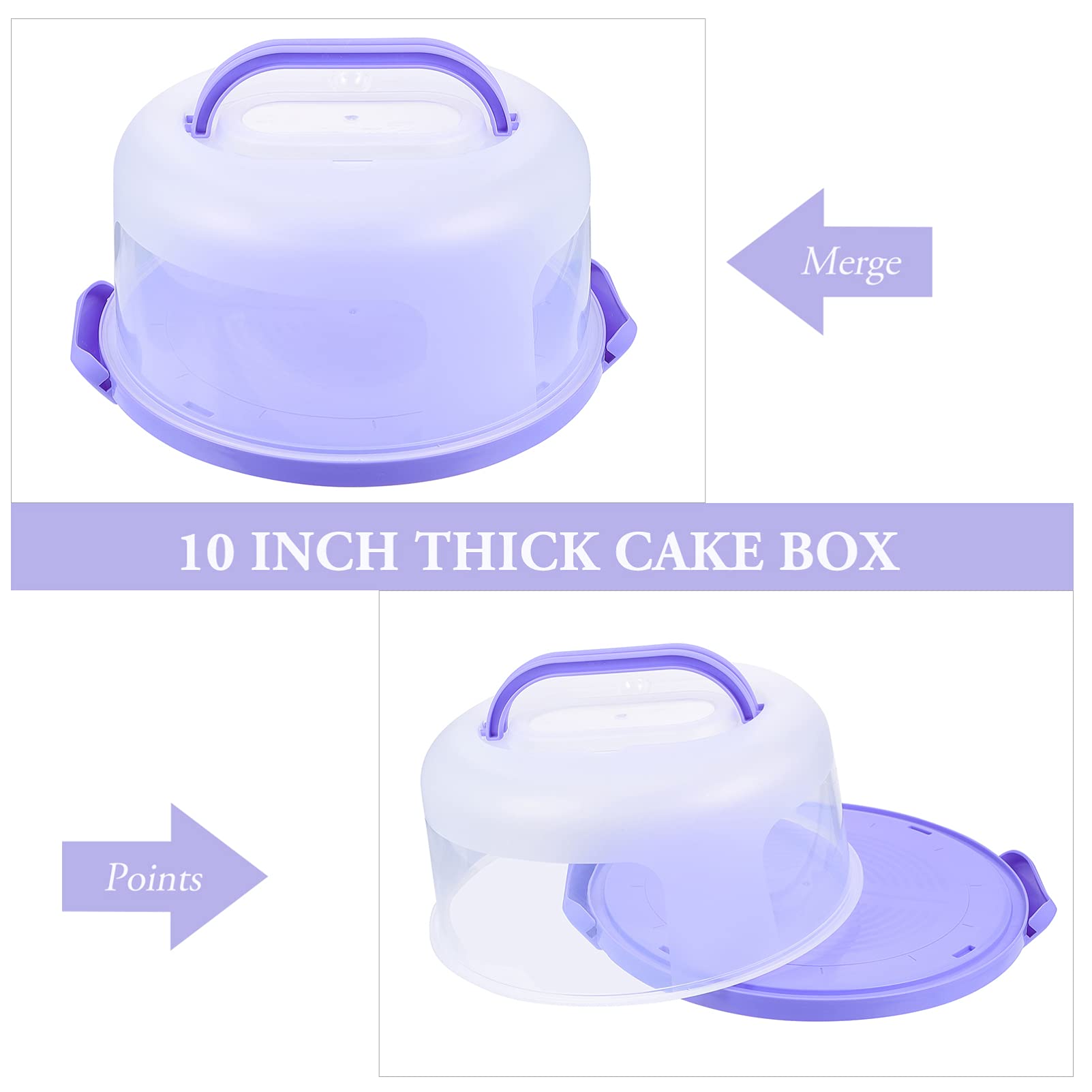 Kichvoe Cake Box - Premium Cake Container for Desserts & Pastries | Perfect for Bakery Storage, Party Serving & Gift Packaging