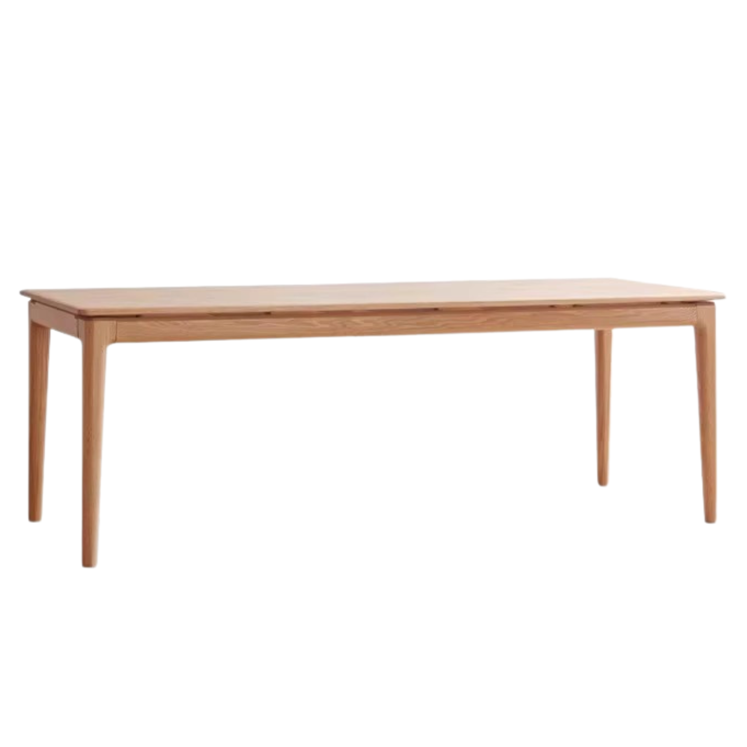 Solid Oak Wood Long Dining Table - 8 Seater Rustic Farmhouse Style for Family Gatherings & Dinner Parties