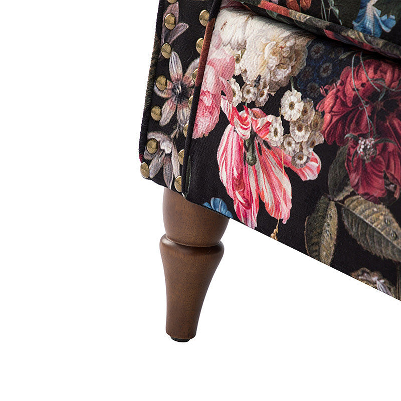 Artemisa Modern Floral Pattern Upholstered Armchair - Comfortable Living Room Accent Chair for Home Office & Lounge Decor