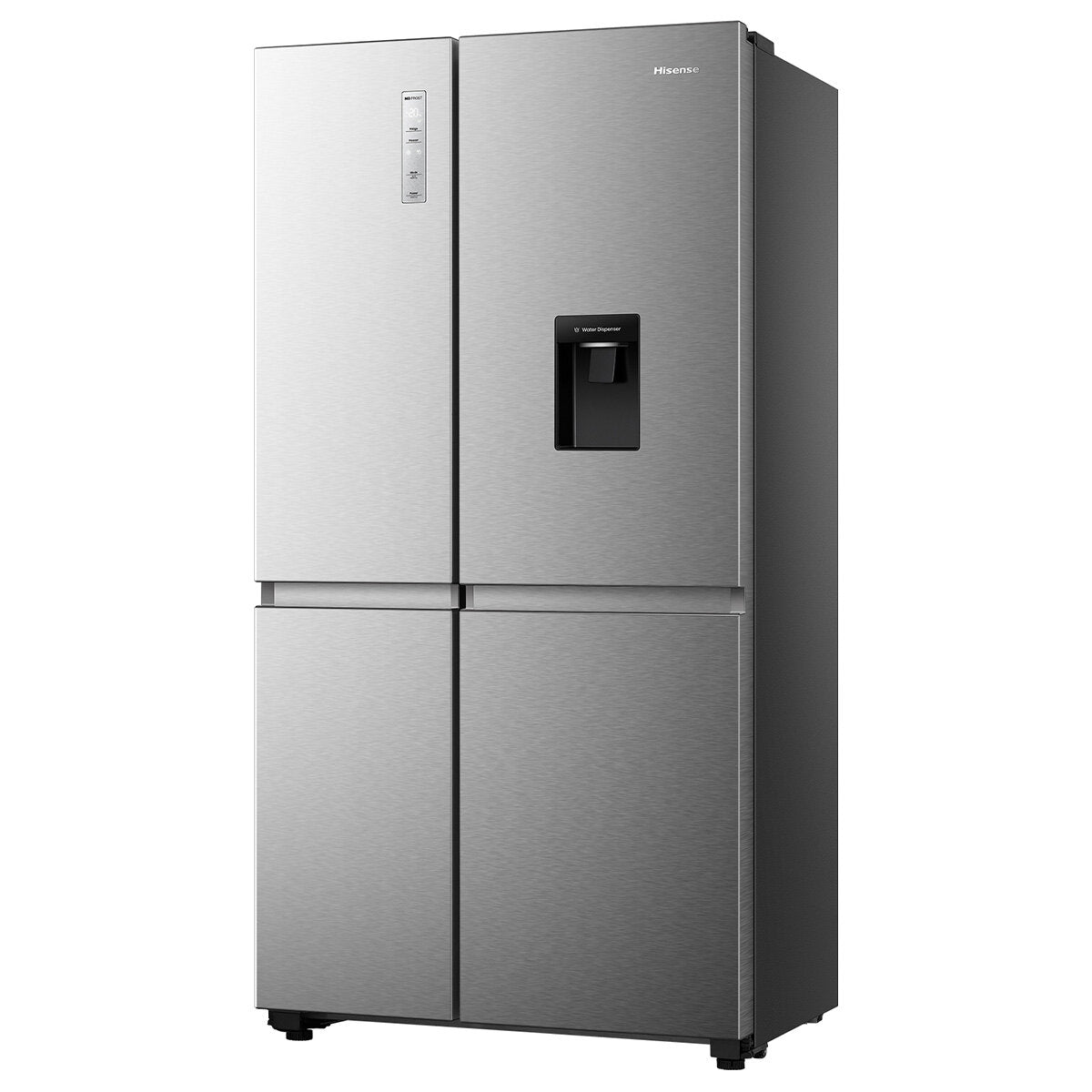 Hisense 649L Side by Side Refrigerator with Non-Plumbed Water Dispenser - Stainless Steel HRSBS649SW - Perfect for Large Families & Modern Kitchens