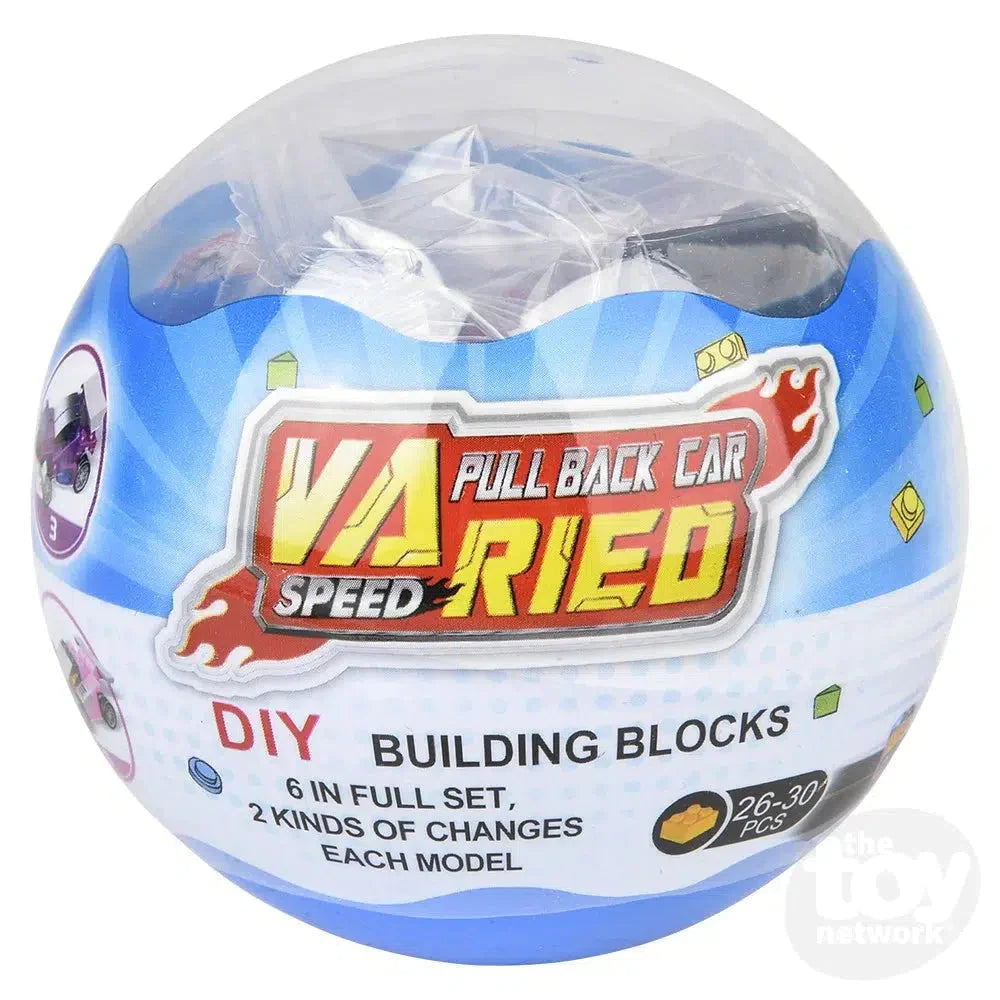 2.75 Inch Pull Back Race Car Toy - Mystery Egg Building Block Set for Kids - Fun DIY Race Track Play for Boys & Girls - Perfect for Birthday Gifts & Party Favors